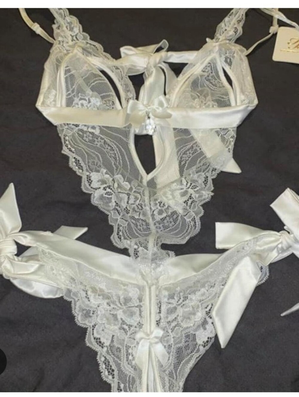 Honey Birdette Dirty Diana ivory bodysuit XS/S